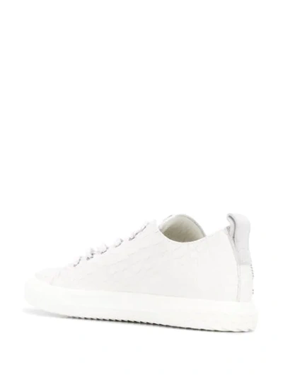 Shop Giuseppe Zanotti Lace-up Sneakers In White