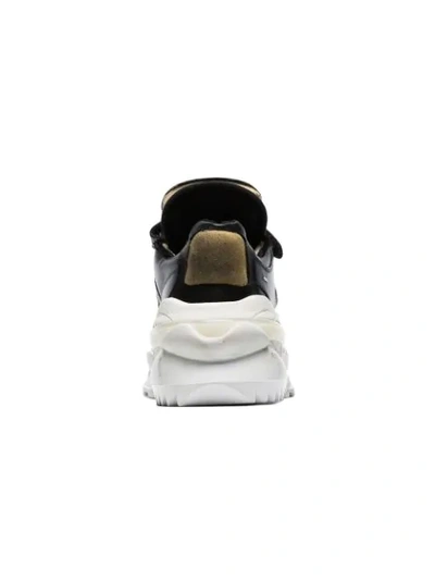 Shop Maison Margiela Distressed Chunky Sole Sneakers - Black