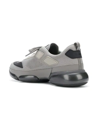 Shop Prada Runner Sneakers In Grey