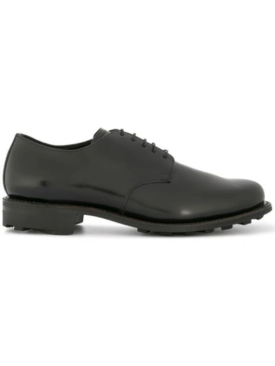 Shop Attachment Ridged Sole Derby Shoes - Black