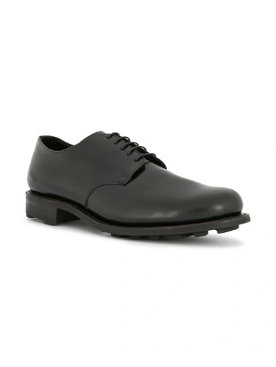 Shop Attachment Ridged Sole Derby Shoes - Black
