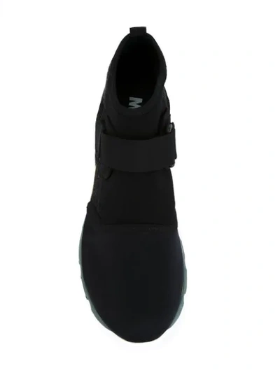 Marni Neoprene Velcro Strap Hi-top Sneakers In Black
