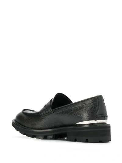 Shop Alexander Mcqueen Chunky Heel Loafers In Black