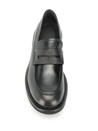 Shop Alexander Mcqueen Chunky Heel Loafers In Black