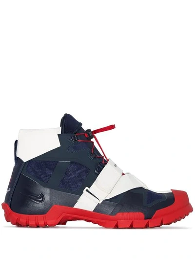 Shop Nike X Undercover Sfb Mountain Boot Sneakers In Obsidian/university Red