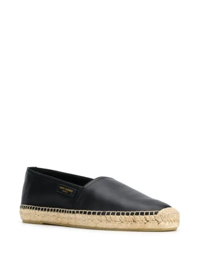 Shop Saint Laurent Slip-on Espadrilles In Black