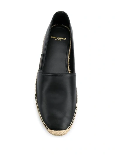 Shop Saint Laurent Slip-on Espadrilles In Black