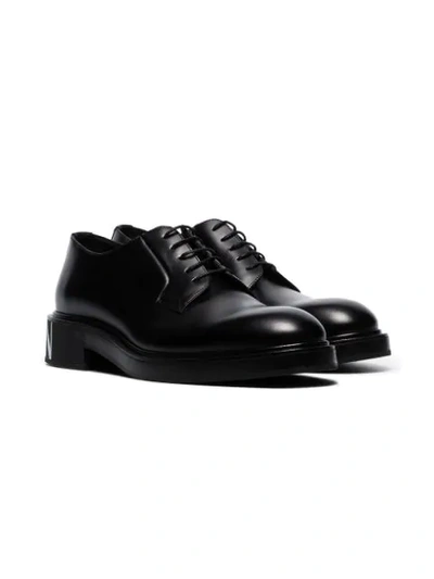 Shop Valentino Garavani Vltn Derby Shoes In Black