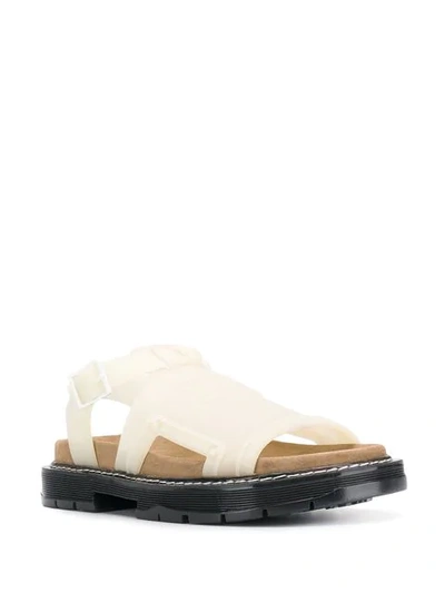Shop Kenzo Logo Open-toe Sandals In White