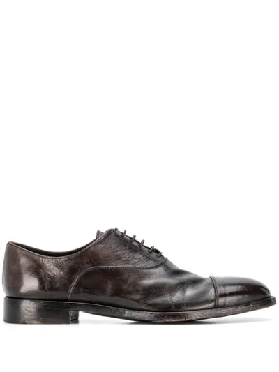 Shop Alberto Fasciani Lace Up Derby Shoes - Brown