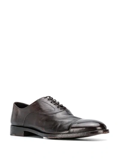 Shop Alberto Fasciani Lace Up Derby Shoes - Brown