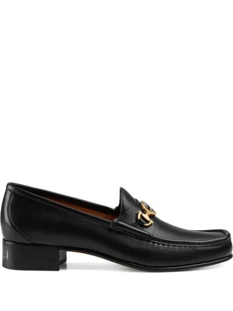 leather loafer with interlocking g horsebit