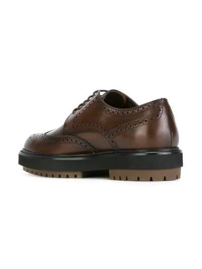 Shop Tod's Classic Brogues - Brown