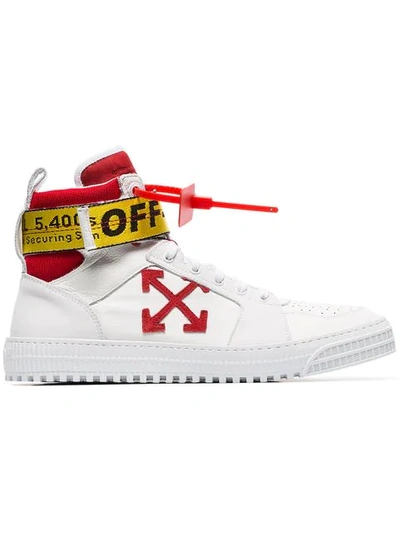 Shop Off-white Industrial Belt Hi-top Sneakers