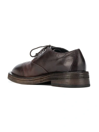 Shop Marsèll Classic Embroidered Brogues In Brown