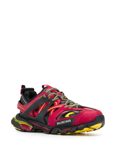 Shop Balenciaga Track Sneakers In Red