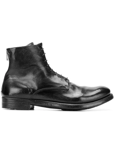 Shop Officine Creative Lace-up Ankle Boots In Black