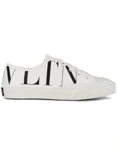 Shop Valentino Vltn Print Trainers In White
