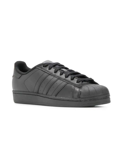 Adidas Originals Black Superstar Sneakers In Black/black | ModeSens