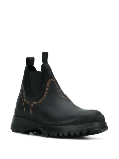 Shop Prada Slip-on Boots In Black