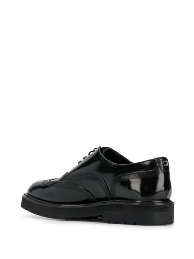 VALENTINO EMBROIDERED OXFORD SHOES - 黑色