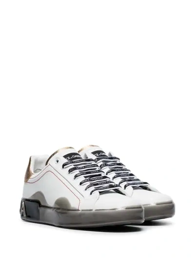 Shop Dolce & Gabbana Portofino Melt Sneakers In White
