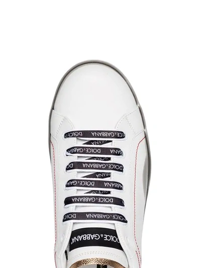 Shop Dolce & Gabbana Portofino Melt Sneakers In White