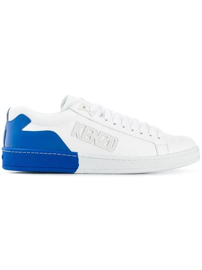 Shop Kenzo Bi-colour Sneakers In White