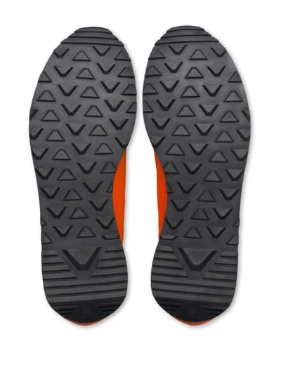 Shop Prada Suede And Nylon Sneakers In F0250 Lobster Orange