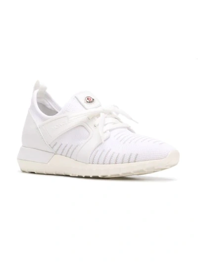 Shop Moncler Emilien Lace-up Sneakers In White