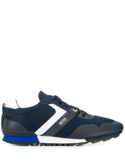 Shop Hugo Boss Low Top Trainers In Blue