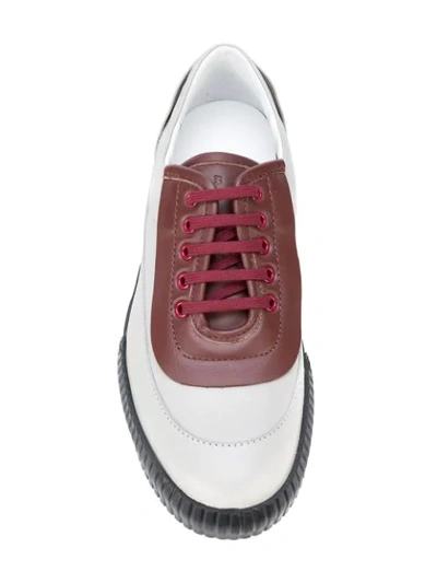 Shop Marni Colour Blocked Sneakers In Neutrals