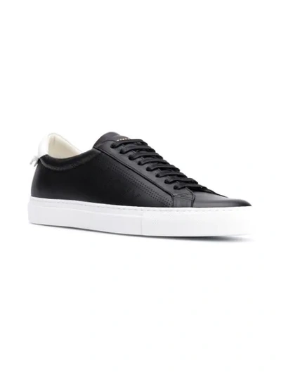 Shop Givenchy Perforated Logo Sneakers In Black