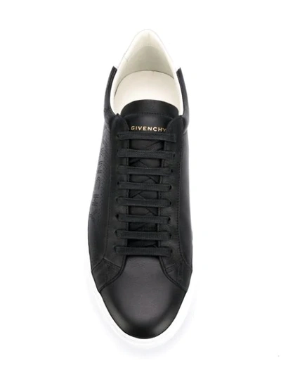 Shop Givenchy Perforated Logo Sneakers In Black