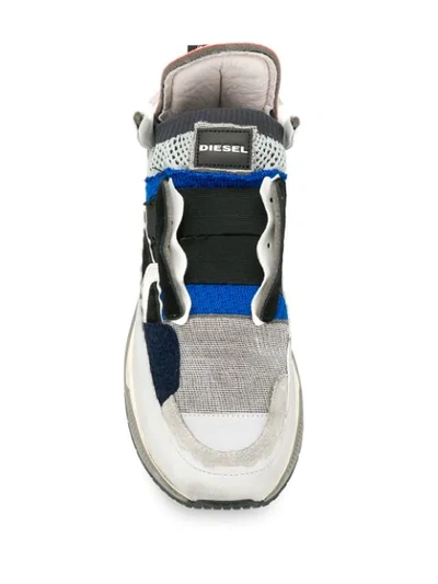 Shop Diesel Running-style Slip-on Sneakers In Grey