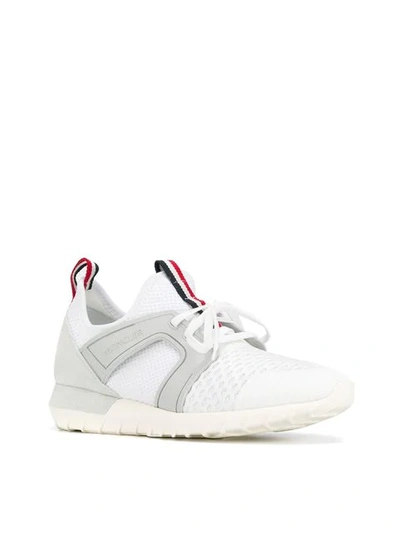 Shop Moncler Lace-up Sneakers In White