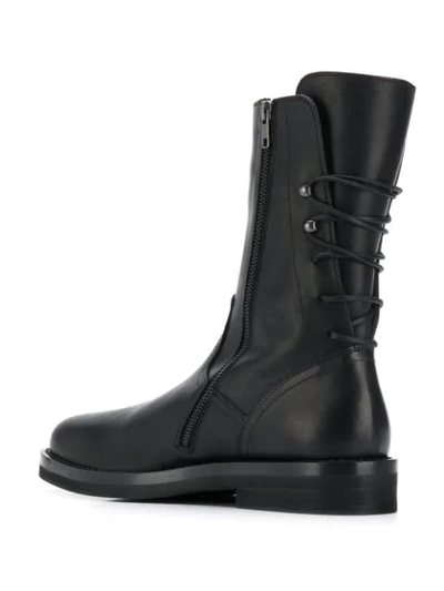 Shop Ann Demeulemeester Army Boots In Black