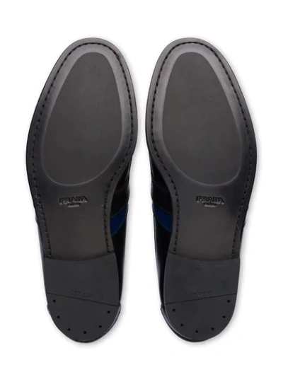 Shop Prada Classic Logo Loafers In Black