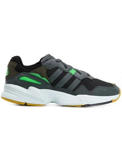 Shop Adidas Originals Panelled Sneakers In Green
