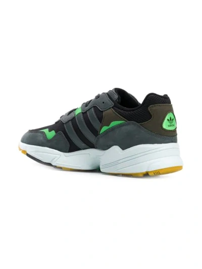 Shop Adidas Originals Panelled Sneakers In Green