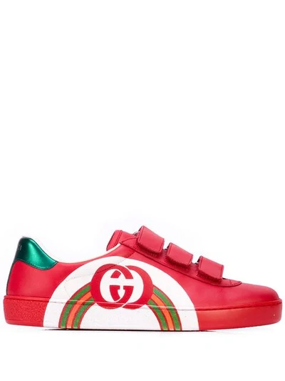 Shop Gucci Rainbow Sneakers In 6466 Red