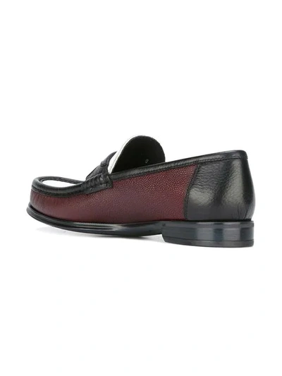 Shop Dolce & Gabbana Brushed Leather Loafers In Red