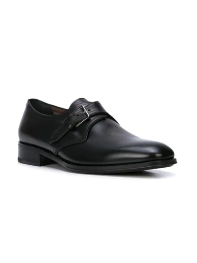 Shop Ferragamo Alessandro Monk Shoes In Black