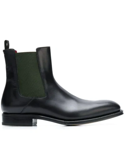 Shop Alexander Mcqueen Goodyear Chelsea Boots In Black