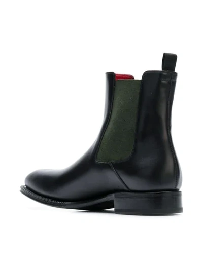 Shop Alexander Mcqueen Goodyear Chelsea Boots In Black