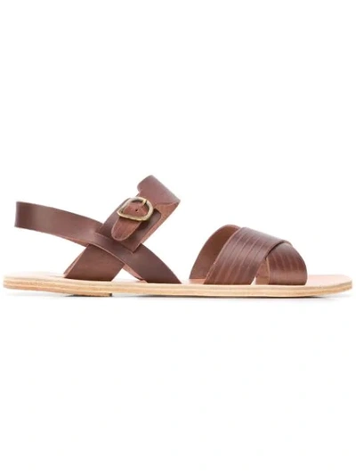 Shop Ancient Greek Sandals Socrate Sandals In Brown