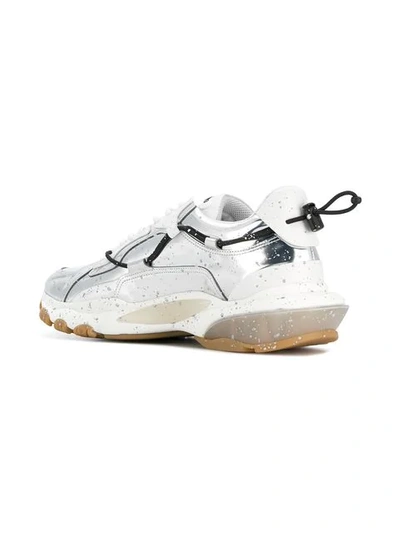 Shop Valentino 'bounce' Sneakers In Metallic