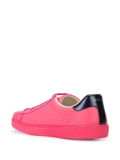Shop Gucci Ace Sneaker With Panther In Pink