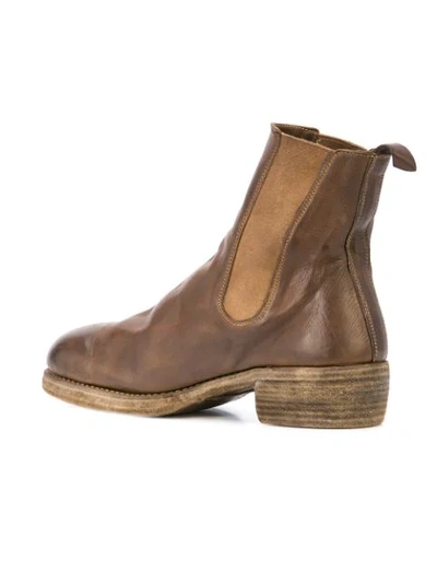 Shop Guidi Classic Chelsea Boots In Brown