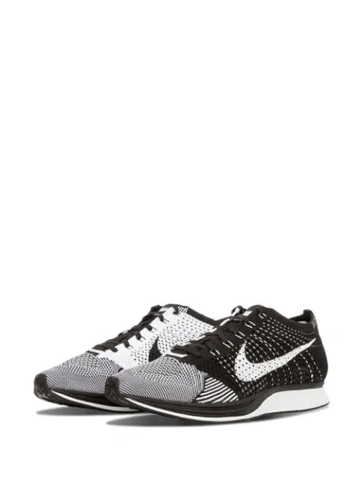 Shop Nike Flyknit Racer "black/white" Sneakers